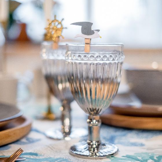 !Набор декоративных прищепок "Sea love" 4 шт, фетр/дерево