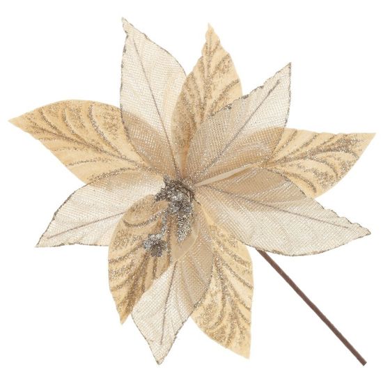 Цветок искусственный &quot;Пуансеттия&quot;, L28 W28 H46 см