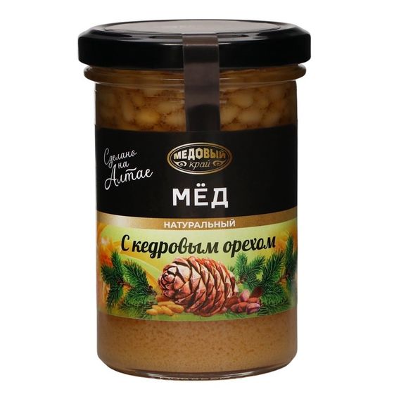 Мёд алтайский с кедровым орехом, 320 г