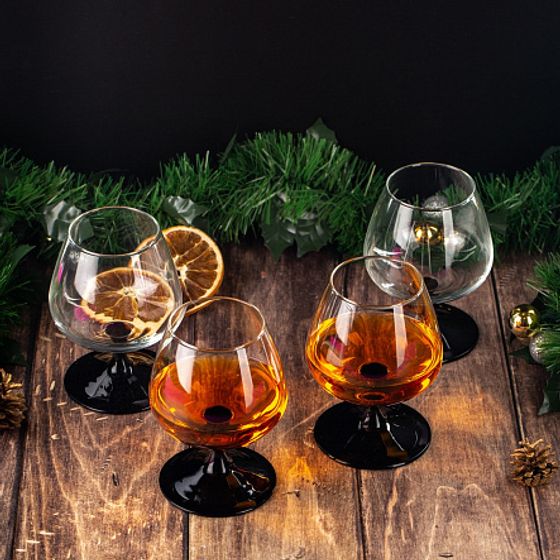 Набор фужеров (бокалов) для коньяка ДОМИНО 4шт 410мл