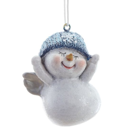 Фигурка декоративная подвесная "Снеговик",   L4,5 W4 H5,5 см, 2в.