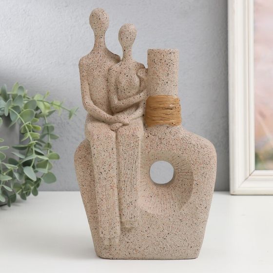 Фигурка полистоун вазон «Песочные люди. Сосуд любви», 24×14.5×6 см
