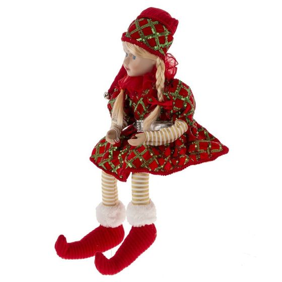 Игрушка набивная &quot;Эльф&quot; (муз, движ), L16 W12 H40 см (полка 22 см.)