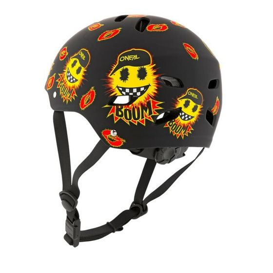 Шлем велосипедный открытый O&#39;NEAL DIRT LID YOUTH EMOJI, детский, матовый, размер M, чёрный, жёлтый