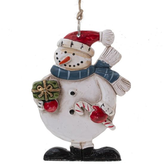 Изделие декоративное подвесное &quot;Снеговик&quot;,L7,5 W0,5 H9 см, 2в.