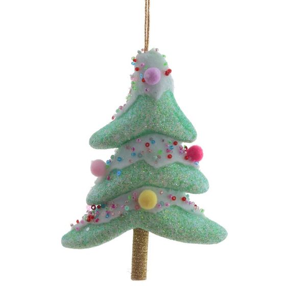 Изделие декоративное подвесное &quot;Ёлка&quot;, L9,5 W3 H13 см, 2в.