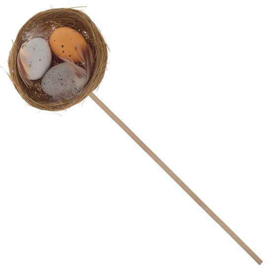 Изделие декоративное (вставка) "Гнездо пасхальное" (6*3), L5 W5 H22 см, 2в.