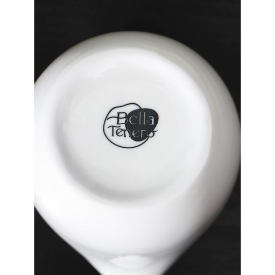 !09 Набор фарфоровый для специй на бамбуковой подставке BellaTenero «Капельки», 3 предмета: солонка 60 мл, перечница 60 мл, сахарница с ложкой 330 мл, цвет белый