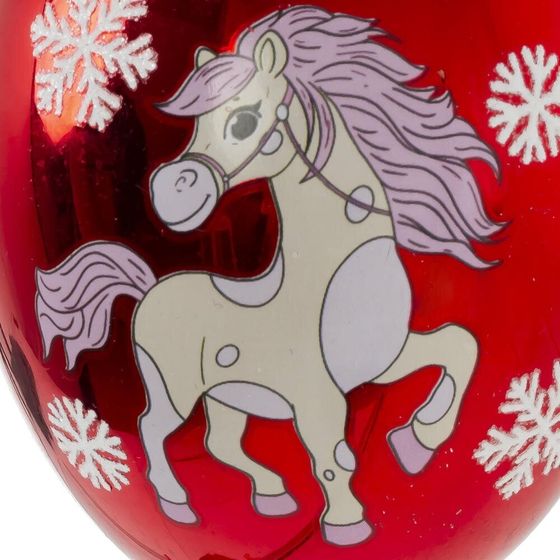 Украшение новогоднее "Воздушный шарик с лошадкой", L7 W7 H11 см