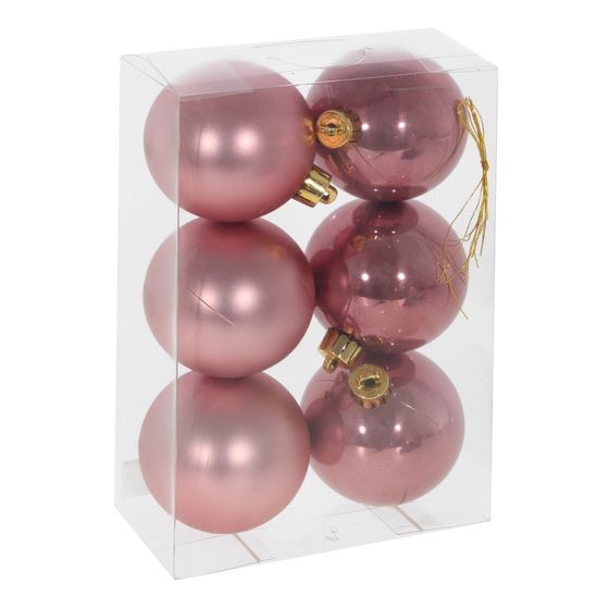 Набор из 6шт Украшение новогоднее "Шар", D 6 см, L6 W6 H7 см