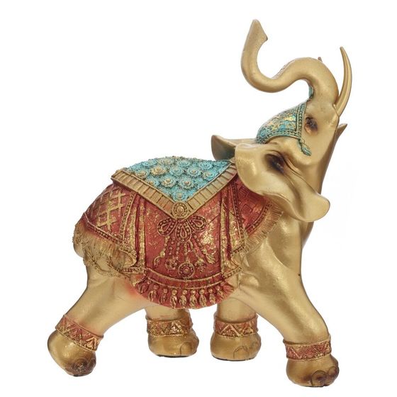 Фигурка декоративная "Слон", L17,5 W9 H21,5 см, 1 штука, дизайн микс