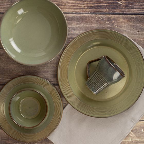 Тарелка обеденная HELEZONE GREEN 28см