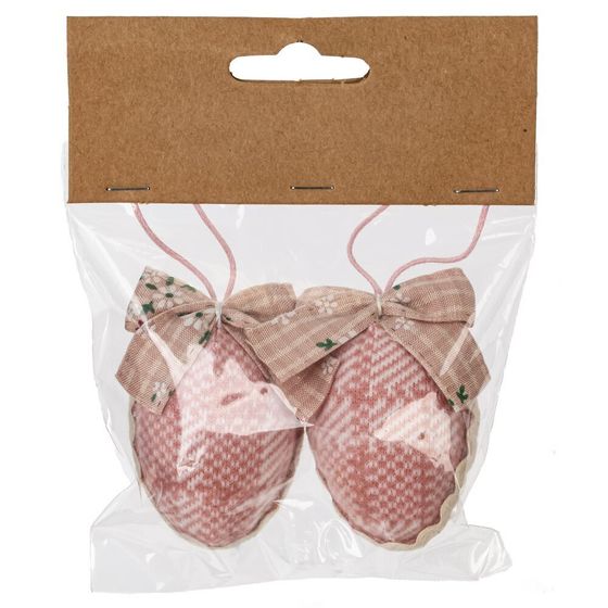 Набор из 2-х изделий декоративных подвесных &quot;Яйцо&quot; (3,5*6), L10 W35 H13 см, 2в.