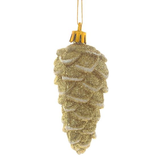 Набор из 2шт Украшение новогоднее &quot;Шишка&quot;, L13 W1 H15 см