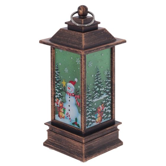 Изделие декоративное "Фонарь" (подсвет, LR44 х3шт) L5 W5 H12,5 см (блок 12), 3в.