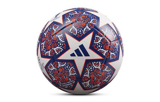 Adidas Size 5 Soccer PU Machine Stitched Soccer Ball Unisex White Blue Red