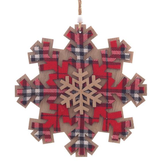 Украшение новогоднее &quot;Снежинка&quot;, L15 W0,5 H15 см, 3в.