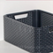 Корзина RATTAN STYLE BOX M темно-серая