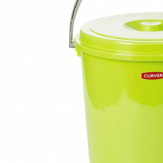 Ведро с крышкой 16л светло-зеленое