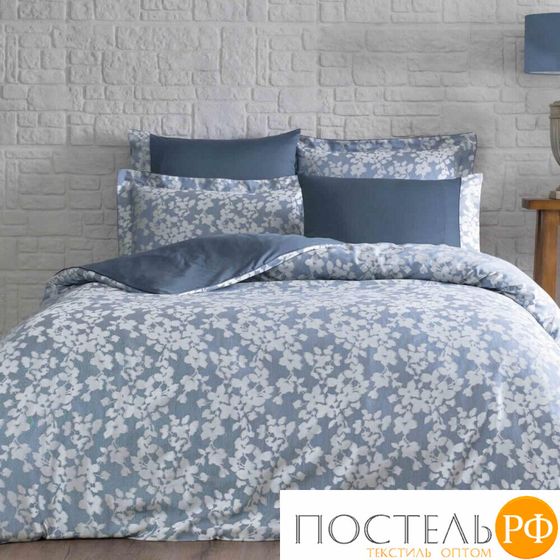 NT771JLAC2 Комплект постельного белья Tivolyo home JACQUARD PRINTEMPS голубой Евро