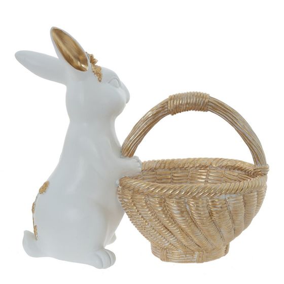 Фигурка декоративная &quot;Заяц с корзиной&quot;, L24 W15 H24 см
