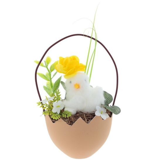Изделие декоративное &quot;Корзина пасхальная&quot;, L10 W7,5 H16 см, 3в.