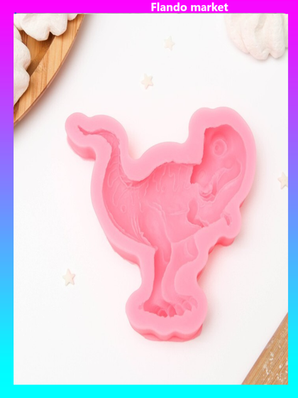 !09 Молд «Тираннозавр», силикон, 11×11×2 см