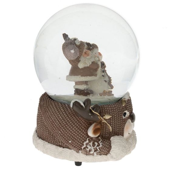 Фигурка декоративная &quot;Дед Мороз&quot; в стекл шаре (ключ,муз), L10 W10 H14 см