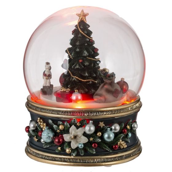 Фигурка декоративная &quot;Рождество&quot; в стекл шаре (муз, движ, ААх3,н/п), L11 W11 H14 см