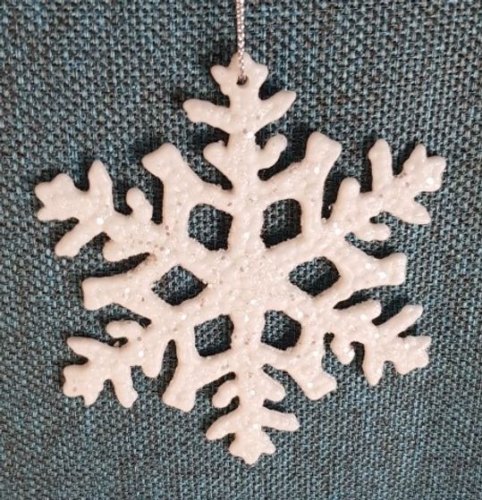 !09 НАБОР 3 ШТУКИ - Елочное украшение &quot;Classic white&quot; снежинка 10 см.