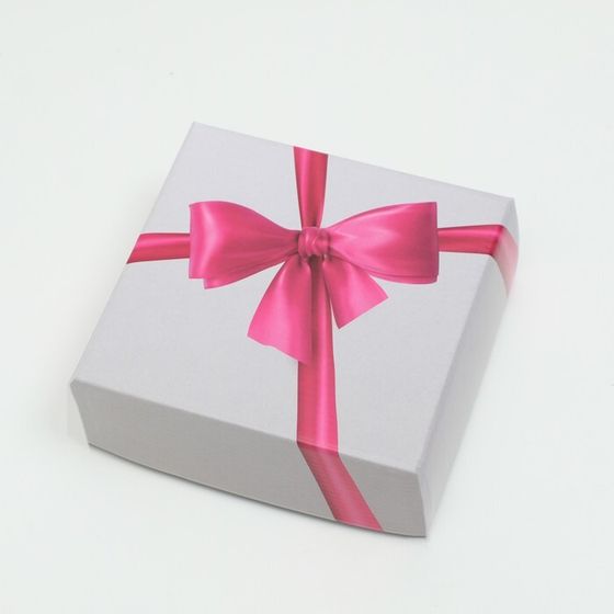 !Коробка крышка-дно 3 штуки &quot;Алый бант&quot; без окна, 16 х 15,5 х 6 см