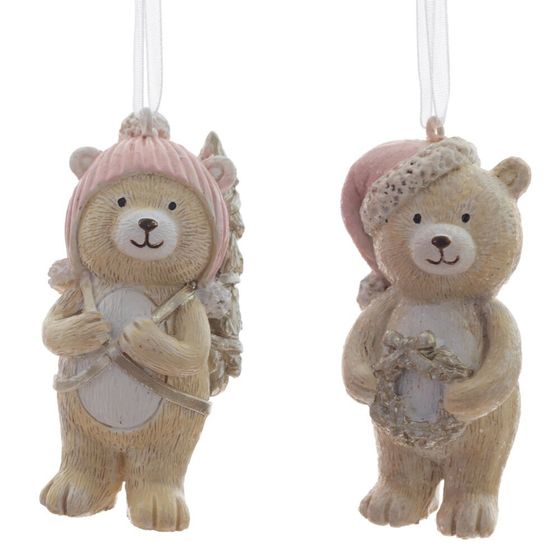 Изделие декоративное подвесное "Медвежонок", L3,5 W3,5 H7 см, 2в.