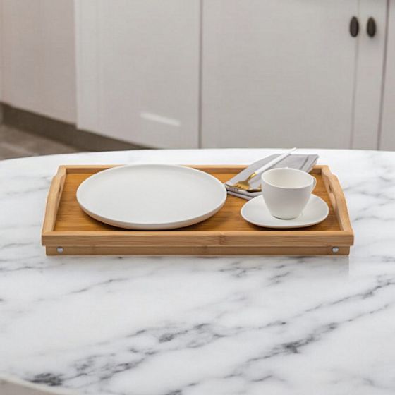 Поднос на ножках 50х30см бамбук