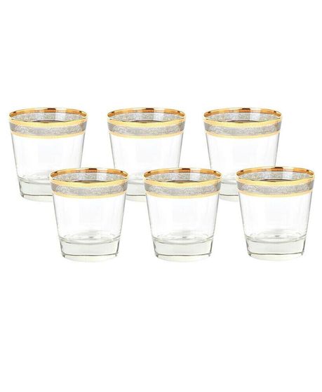 Melania Collection Smoke Double Old Fashion Glasses, Set of 6