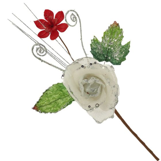 Цветок искусственный &quot;Роза&quot;, L15 W9 H35 см, 2в.