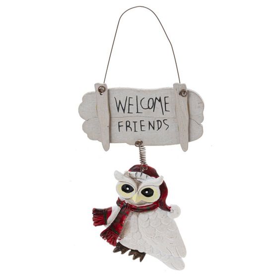 Изделие декоративное подвесное &quot;Сова&quot;,L10 W0,5 H20 см, 4в.