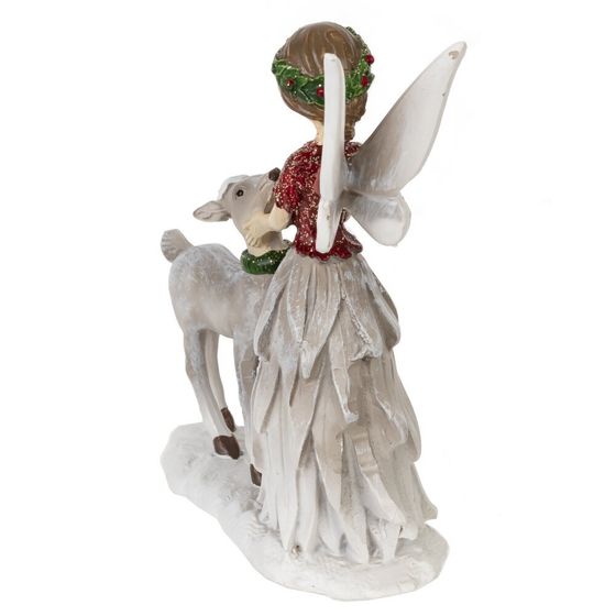 Фигурка декоративная &quot;Фея и олень&quot;, L8,5 W3,5 H10 см
