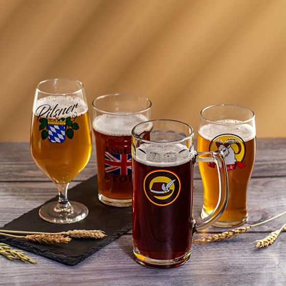 Набор бокалов для пива ВРЕМЯ ДЕГУСТАЦИЙ КРАФТ БИР 4шт mix