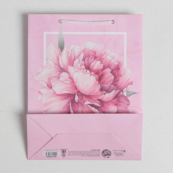 !Пакет ламинированный 3 штуки вертикальный «Пион» MS 18 × 23 × 8 см.