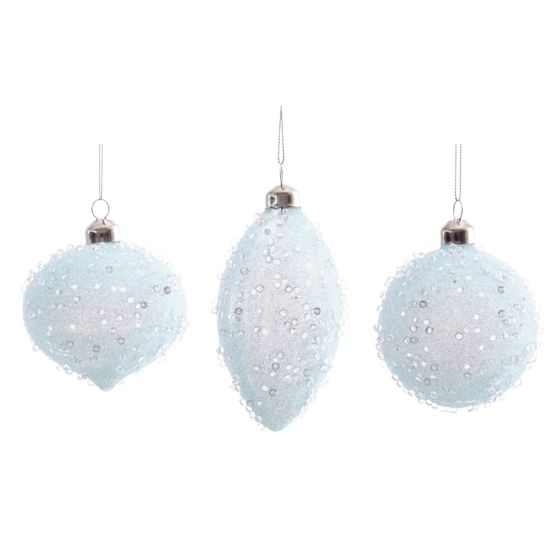 Украшение новогоднее "Шар/Капля/Сосулька", L6 W6 H13,5 см, 3в.