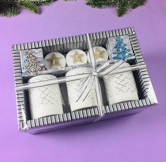 Набор свечей НОВОГОДНИЙ 20.5х13.8х7.5см