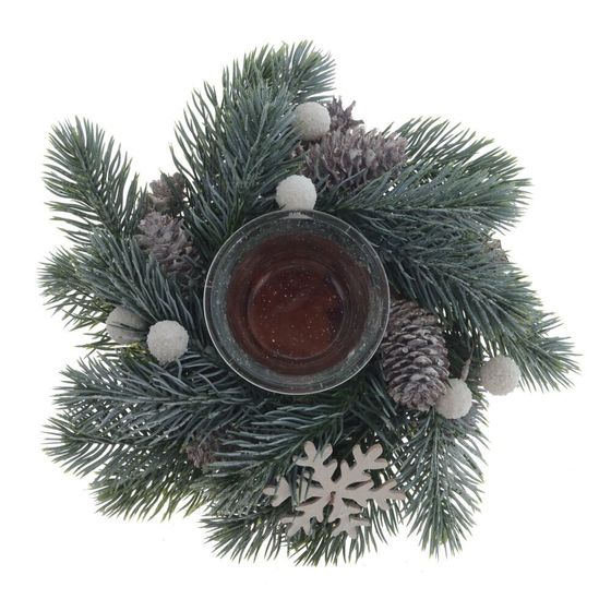 Подсвечник &quot;Новогодняя композиция&quot;, L18 W18 H7 см