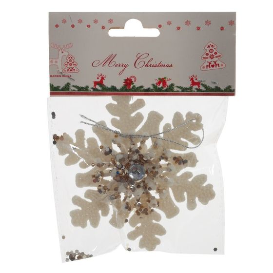 Украшение новогоднее &quot;Снежинка&quot;, L10 W3,5 H10,5 см