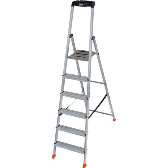 Стремянка KRAUSE SAFETY 6, алюминиевая, 6 ступеней