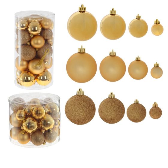 Набор из 40шт Украшение новогоднее "Шар", D 6/5/4/3 см, L14 W14 H26 см