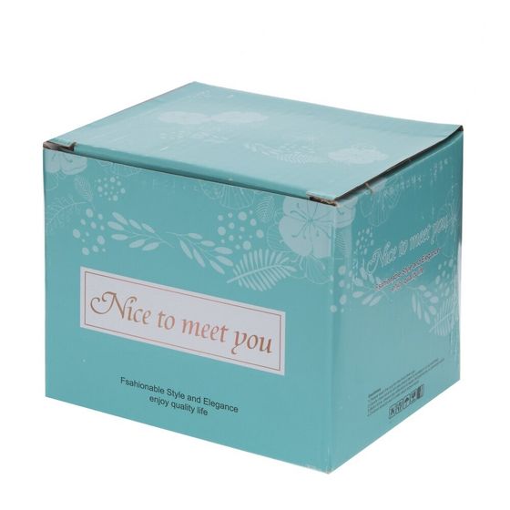 Кружка с крышкой и ложкой, 350 мл, L14 W9 H10 см