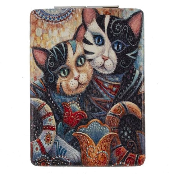 Зеркало карманное, Д6 Ш8,5 В1 см, 4в.