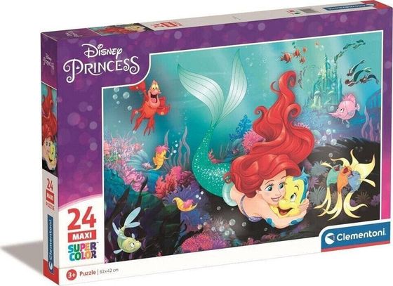 Clementoni CLE puzzle 24 maxi SuperKolor Little Mermaid 24243