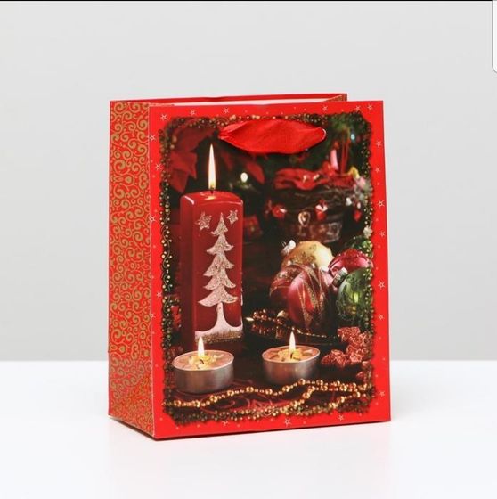 !09 НАБОР 5 ШТУК - Пакет &quot;Новогоднее настроение!&quot; , 11,5*14,5 см., ламинированный