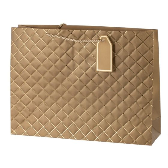 Пакет подарочный (бумага 210г/м2, блок 12шт), L41 W12 H32 см, 6в.